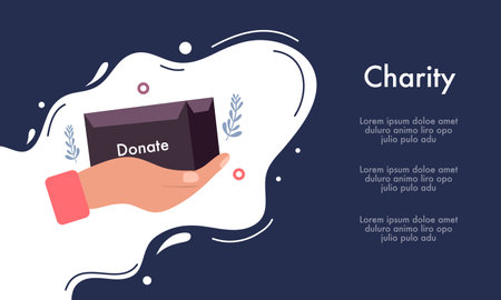 International day of charity hand drawn background vector design illustrationのイラスト素材