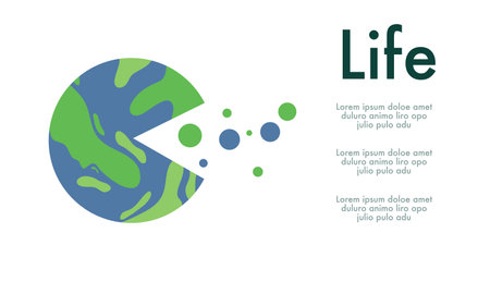 earth illustration vector design for ozone and earth day eventのイラスト素材