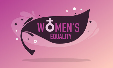 womens equality concept, vector flat design. Feminism conceptのイラスト素材