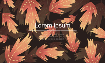 autumn leaves background for hello autumn event designのイラスト素材