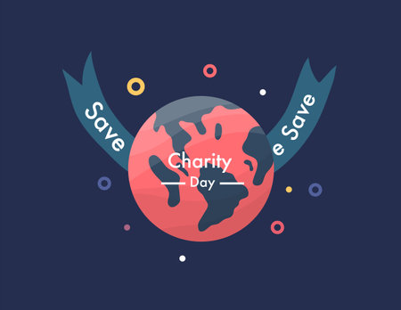 International day of charity hand drawn background vector design illustrationのイラスト素材