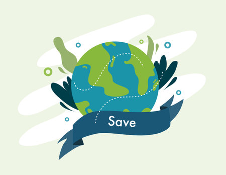 earth vector design for ozone and earth day eventのイラスト素材