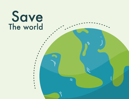 earth vector design for ozone and earth day eventのイラスト素材