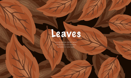 Leaves background. Natural and eco theme. Vector Illustration.のイラスト素材