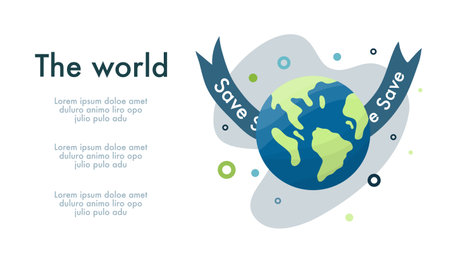 earth vector design for ozone and earth day eventのイラスト素材