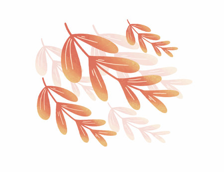autumn leaves background for hello autumn event designのイラスト素材
