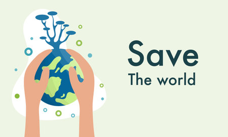 earth vector design for ozone and earth day eventのイラスト素材