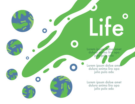 earth illustration vector design for ozone and earth day eventのイラスト素材