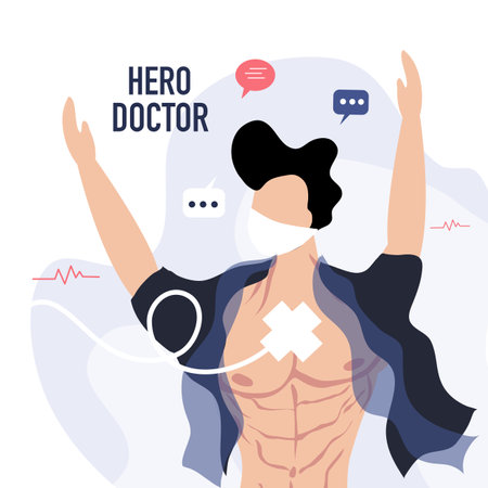 doctor and nurses illustration vector  design for doctor nurses dayのイラスト素材