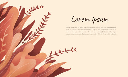 Autumn leaves background with place for text. Vector illustration EPS10のイラスト素材