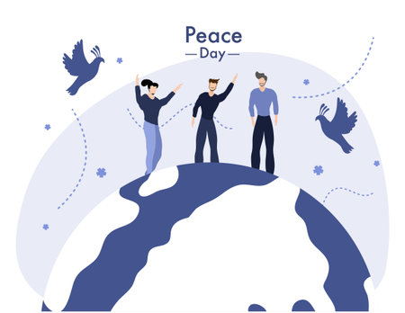 peace day illustration vector design for day of peace event vectorのイラスト素材