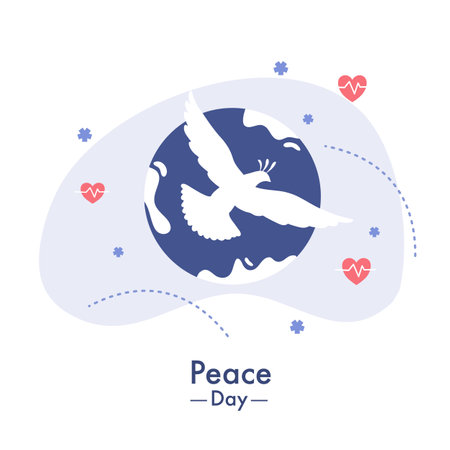 peace day illustration vector design for day of peace event vectorのイラスト素材
