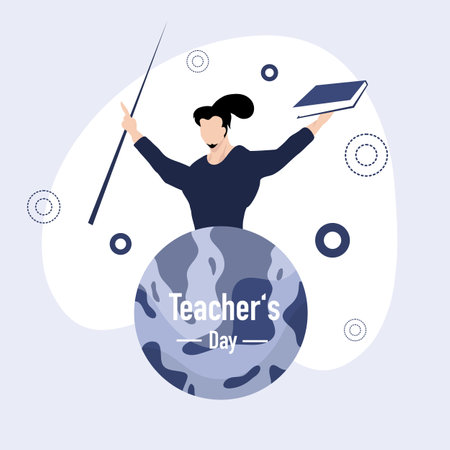 teacher's day illustration vector design for teacher eventのイラスト素材