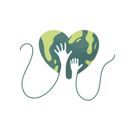 earth illustration vector design for ozone and earth day eventのイラスト素材