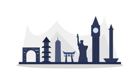 tourism day illustration vector design for tourism event vectorのイラスト素材