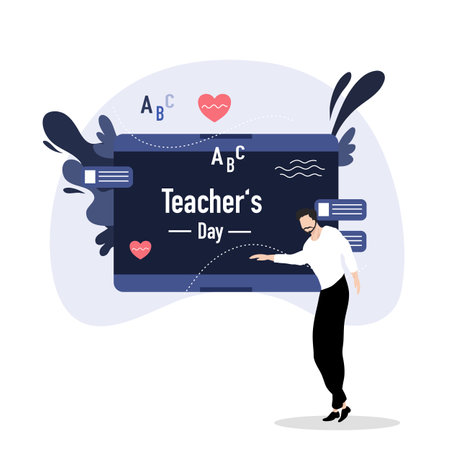 teacher's day illustration vector design for teacher eventのイラスト素材