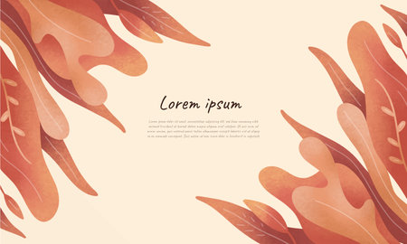 Autumn leaves background with space for your text. Vector illustration.のイラスト素材