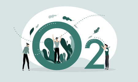 earth illustration vector design for ozone and earth day eventのイラスト素材