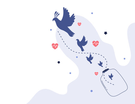 peace day illustration vector design for day of peace event vectorのイラスト素材
