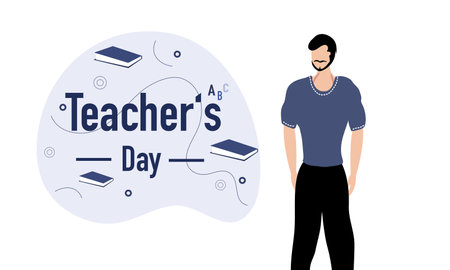teacher's day illustration vector design for teacher eventのイラスト素材