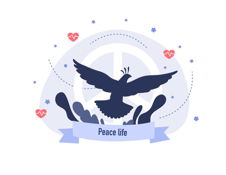 peace day illustration vector design for day of peace event vectorのイラスト素材