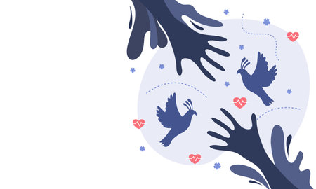 peace day illustration vector design for day of peace event vectorのイラスト素材