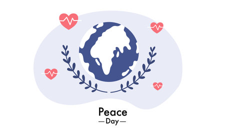 peace day illustration vector design for day of peace event vectorのイラスト素材