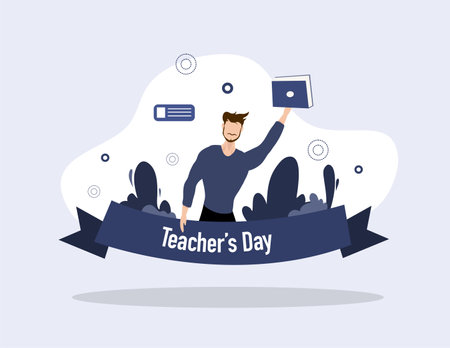 teacher's day illustration vector design for teacher eventのイラスト素材