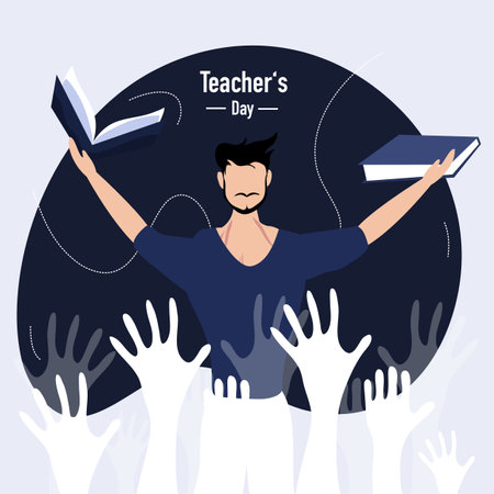 teacher's day illustration vector design for teacher eventのイラスト素材
