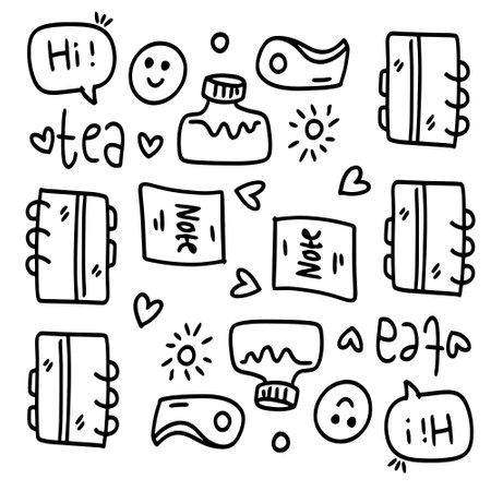 student tools set bundle vector designのイラスト素材