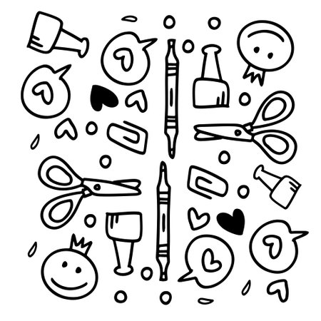 student tools set bundle vector designのイラスト素材