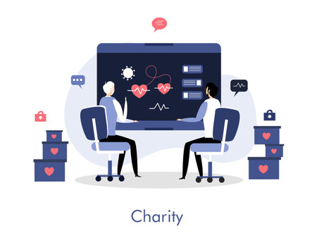 day of charity illustration vector design for charity day event vectorのイラスト素材