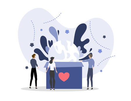 day of charity illustration vector design for charity day event vectorのイラスト素材