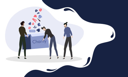 day of charity illustration vector design for charity day event vector