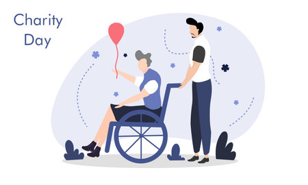 day of charity illustration vector design for charity day event vectorのイラスト素材