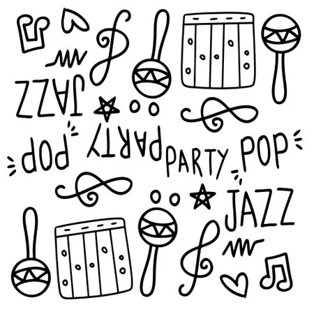 music vector set bundle designのイラスト素材