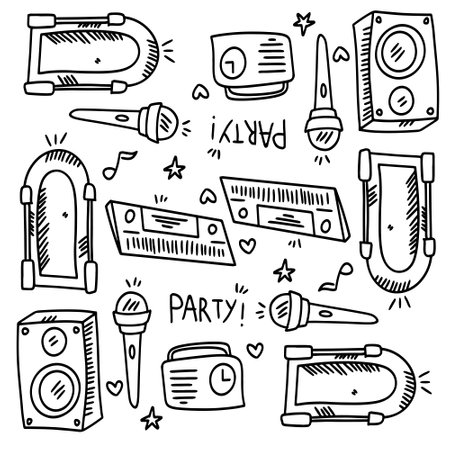 music vector set bundle designのイラスト素材