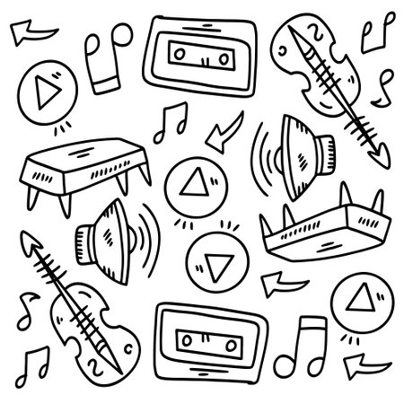 music vector set bundle designのイラスト素材