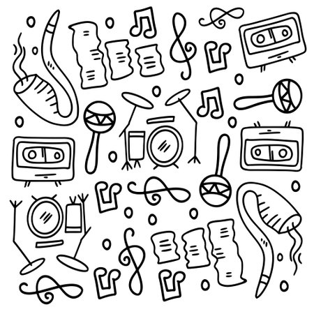 music vector set bundle designのイラスト素材