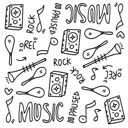 music vector set bundle designのイラスト素材