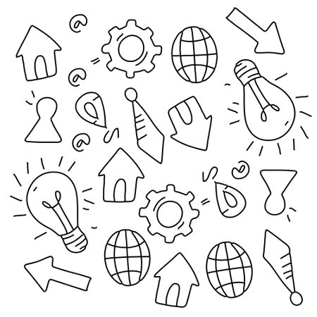 education school icons set with line style vector designのイラスト素材