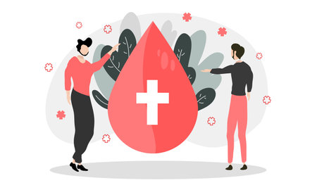 world blood donor day illustration vector designのイラスト素材
