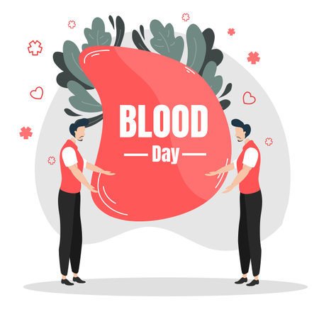 world blood donor day illustration vector designのイラスト素材