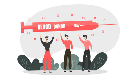 world blood donor day illustration vector designのイラスト素材
