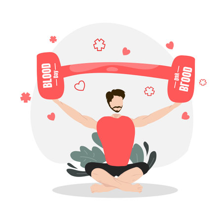 world blood donor day illustration vector designのイラスト素材