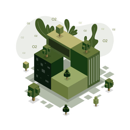 World environment day with isometric style vectorのイラスト素材