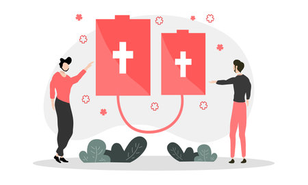 world blood donor day illustration vector designのイラスト素材