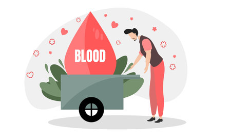world blood donor day illustration vector designのイラスト素材