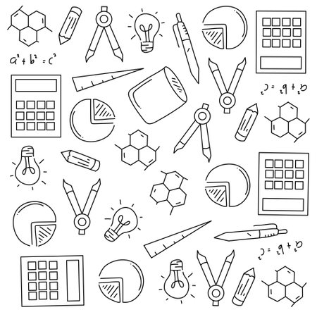 education school icons set with line style vector designのイラスト素材