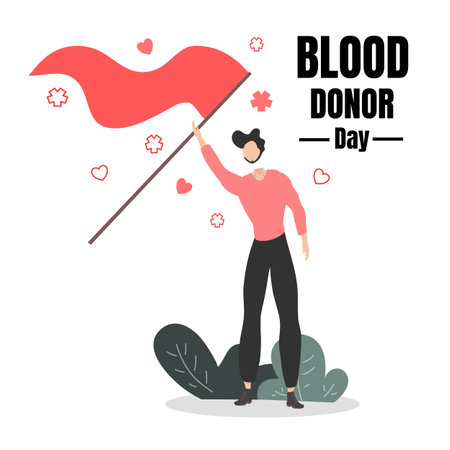 world blood donor day illustration vector designのイラスト素材